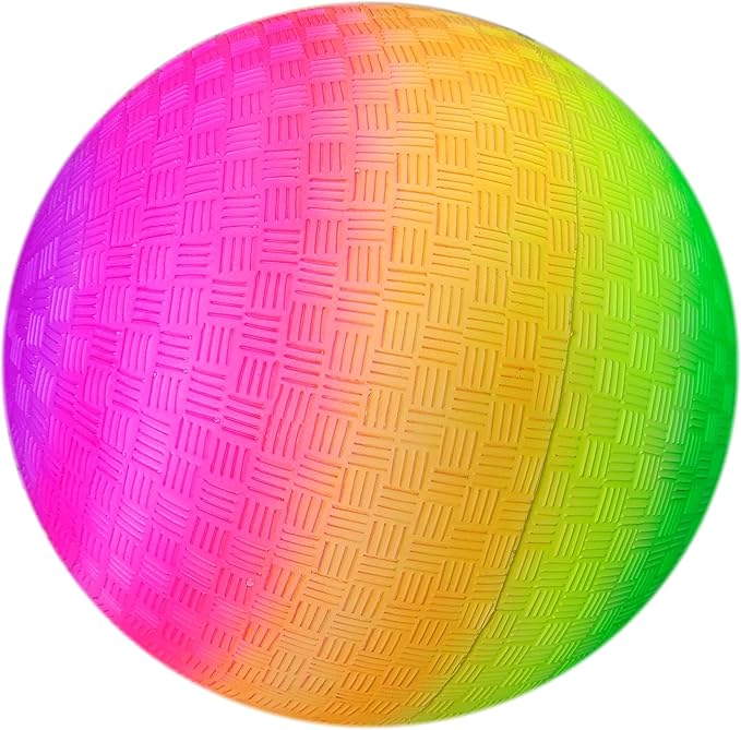 AppleRound 8.5 Inch Playground Ball with Air Pump, Pack of 1 Ball with 1 Pump, Official Size for Dodge Ball, Handball, Camps and Schools