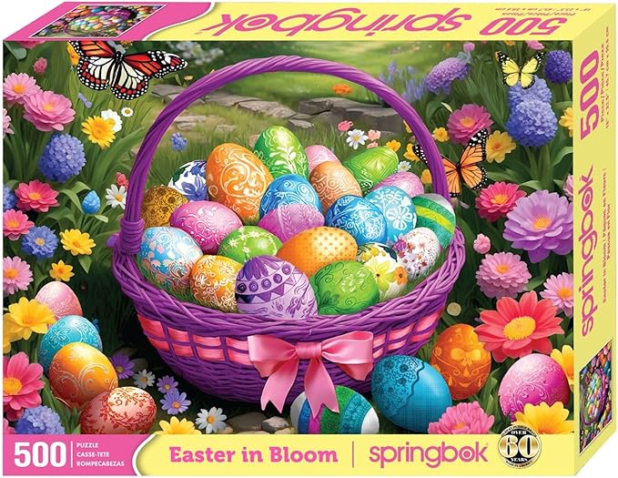 Springbok Easter in Bloom 500 Piece Jigsaw Puzzle for Adults and Families - Made in USA