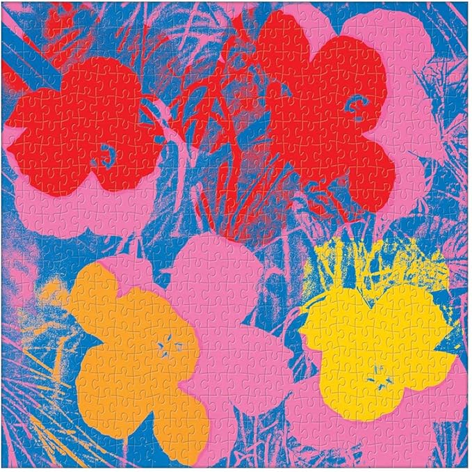 Galison Andy Warhol 500 Piece Jigsaw Puzzle with Flowers, Andy Warhol Art Foil Jigsaw Puzzle with Vibrant Flowers – Fun Indoor Activity, Multicolor (0735357838)