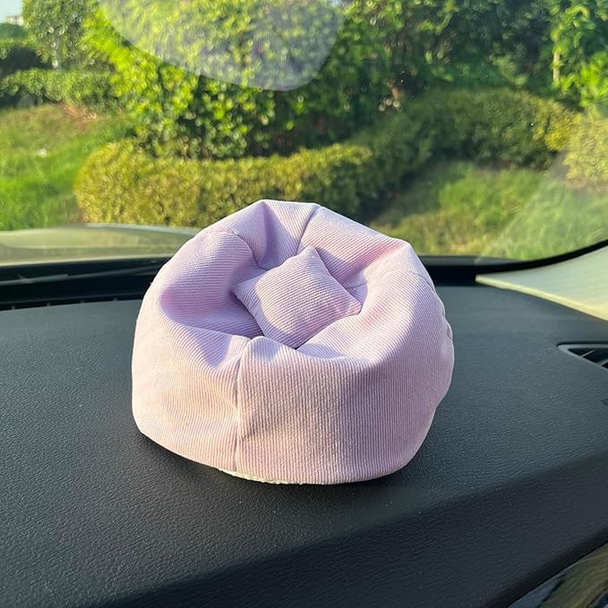 Doll Car Seat Compatible with Labubu, Handmade Bean Bag Chair for 5.9-6.7 inch Doll, Anti-Slip Bottom, Cute Doll Accessories for Display, Fans&Collectors Gifts, Durable Corduroy Fabric (Light Purple)