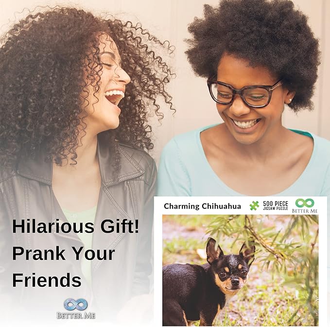 Better Me 500-Piece Prank Puzzle - Pooping Chihuahua Gag Gift for Adults & Teens, Funny Pooping Dog Jigsaw Puzzle for Prank Gift Lovers