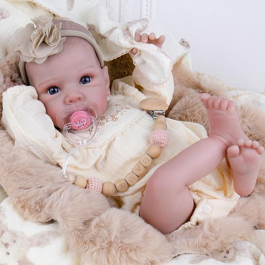 Milidool Realistic Reborn Baby Dolls - 20 Inch Cute Lifelike Real Life Baby Dolls Newborn Baby Dolls Girl Soft Cloth Body with Accessories for 3+ Year Old Girls Gifts