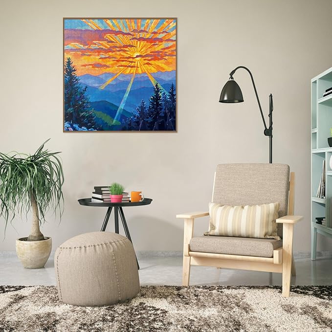 Puzzle for Adults 1024 Pieces, Bold Sunset Mountain Scene Puzzle, Challening Impossible Difficult Hard Fun 1024 Pieces Jigsaw Puzzles for Adults