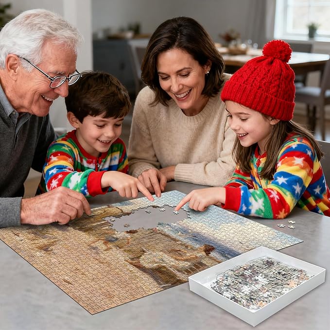 Puzzles for Adults 1000 Piece Jigsaw Puzzles with Letters on Back Impossible Challenge Puzzle Interlock Perfectly No Dust Wall Decoration(27.56x19.7 Inch)