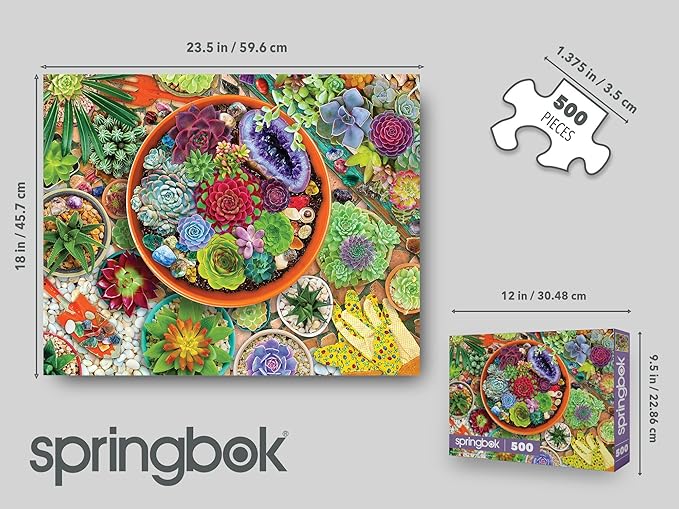 Springbok 500 Piece Jigsaw Puzzle Succulent Garden - Made in USA