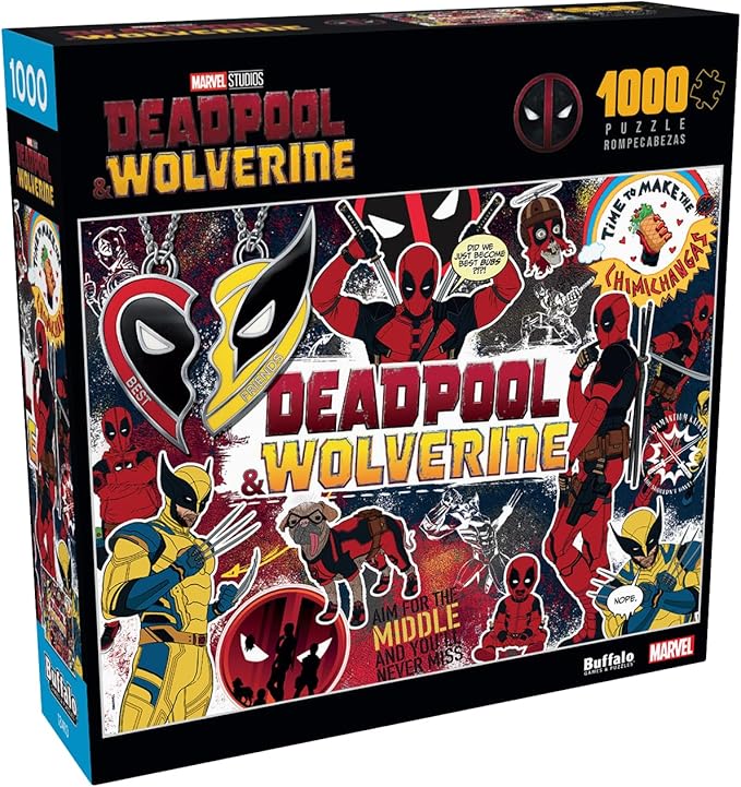 Buffalo Games - Marvel - Deadpool & Wolverine - 1000 Piece Jigsaw Puzzle for Adults -Challenging Puzzle Perfect for Game Nights - Finished Size is 26.75 x 19.75