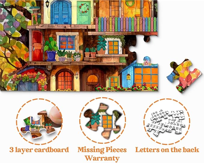 Tree House Puzzles for Adults 1000 Pieces, Fantasy Tree of Life Jigsaw Puzzles, Plant Challenging Hard Puzzles as Nature Decor
