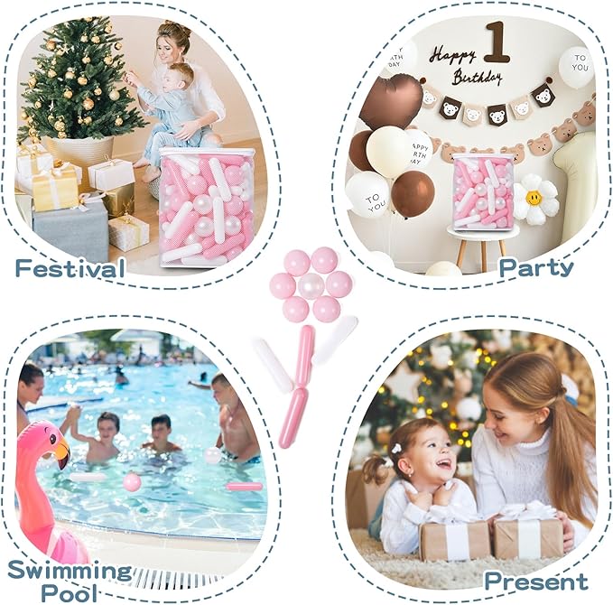 STARBOLO Ball Pit Balls for Kids -Pack of 150 200 500 Colorful Ball Pit Balls Crush Proof Plastic Toy Balls for Toddlers Ball Pit, Ball Pit Play Tent, Baby Pool Water Toys