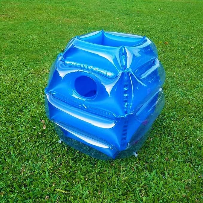 2 PC inflatable bumper for kids, bumper bounce ball for Kids, kid sumo Balls, Lawn game ball for child outdoor team gaming play for 3-12 ages (24 inch, blue+red)