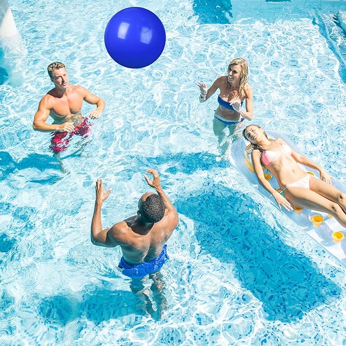 4 Pcs Inflatable Beach Ball 24 inch Swimming Pool Balls Summer Outdoor Decor Ball Ornaments Floatable Beach Balls for Swimming Pool Birthday Party Supplies