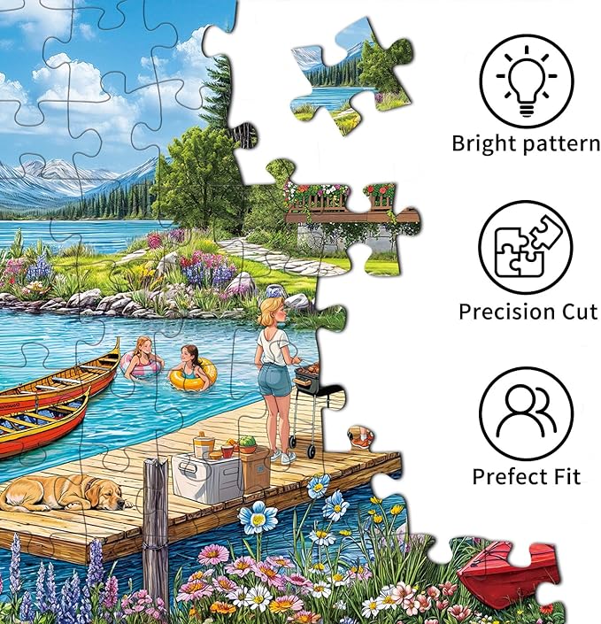 Holiday Estate Puzzles for Adults 1000 Pieces, Jigsaw Puzzles for Adults 1000 Piece, Challenging Game Toys, Impossible Puzzle, Family Decoration Puzzle