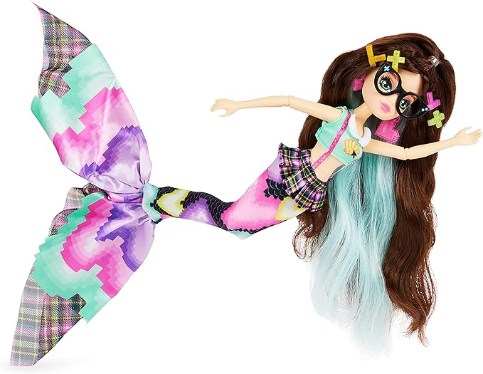 MERMAID HIGH, Spring Break Raynea Mermaid Doll & Accessories with Removable Tail and Color Change Hair Streak, Kids Toys for Girls Ages 4 and up