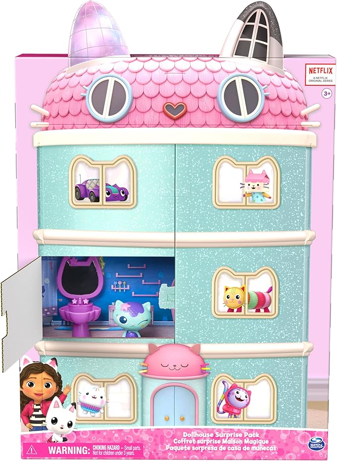Gabby’s Dollhouse, Surprise Pack, (Amazon Exclusive) Toy Figures and Dollhouse Furniture, Kids Toys for Girls and Boys Ages 3 and up