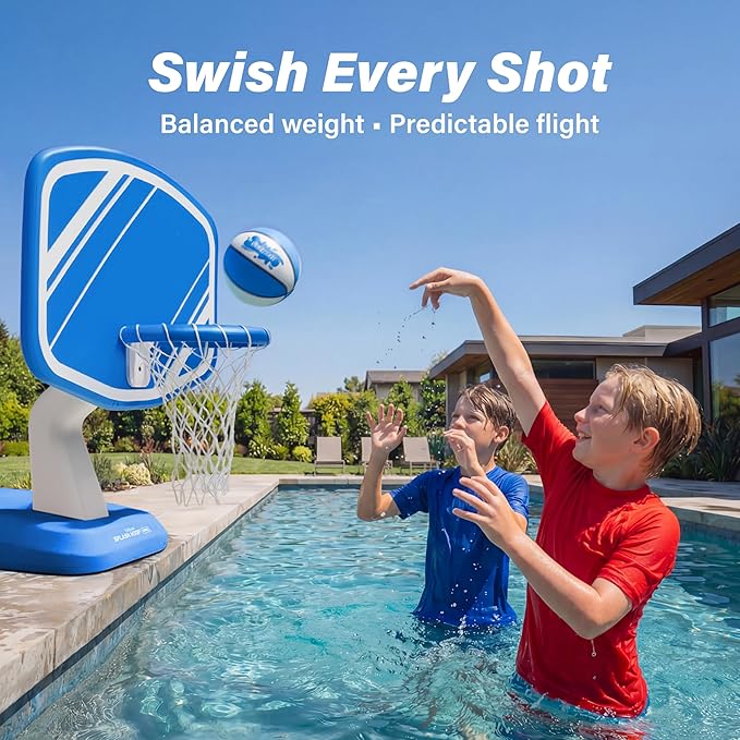GoSports Water Basketballs 2 Pack - Choose Between Size 3 and Size 6, Great for Swimming Pool Basketball Hoops