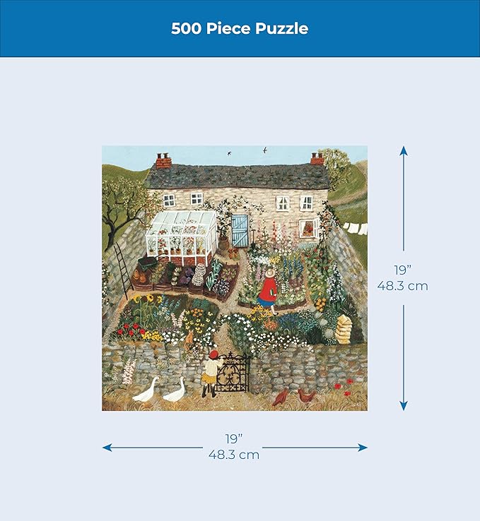 New York Puzzle Company - Loré Pemberton The Walled Garden - 500 Piece Jigsaw Puzzle for Adults by Loré Pemberton