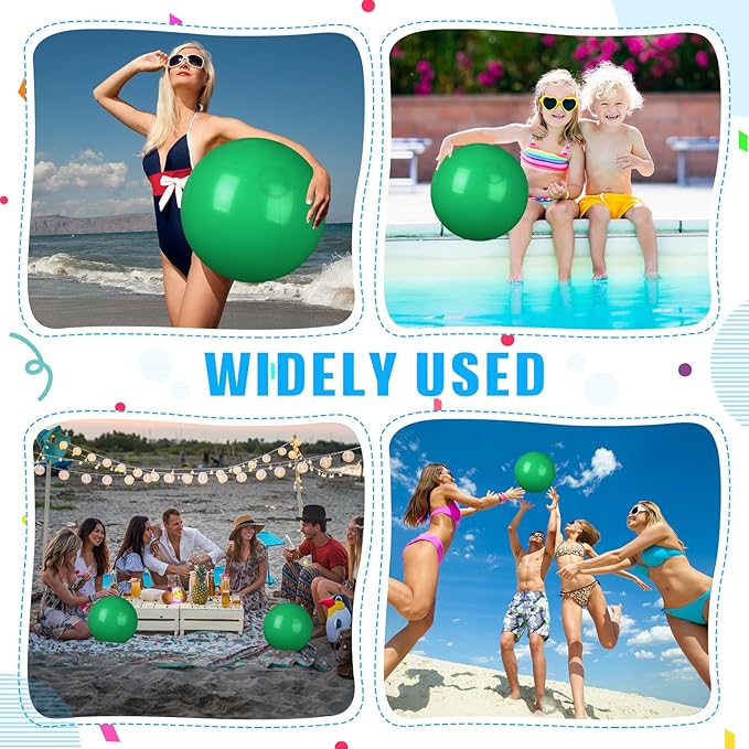 4 Pcs Inflatable Beach Ball 24 inch Swimming Pool Balls Summer Outdoor Decor Ball Ornaments Floatable Beach Balls for Swimming Pool Birthday Party Supplies