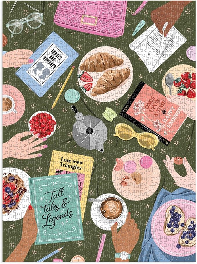 Galison Reader's Society 1000 Piece Puzzle from Galison - 1000 Piece Puzzle for Adults, Colorful Illustrations from Ana Hard, Thick and Sturdy Pieces, Great Gift Idea