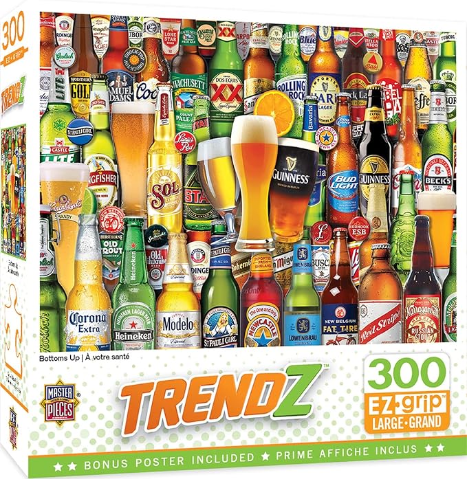 Masterpieces 300 Piece EZ Grip Jigsaw Puzzle - Bottoms Up - 18"x24"