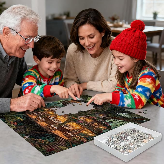 Puzzles for Adults 1000 Pieces Jigsaw Puzzles with Letters on Back Impossible Challenging Puzzle Treehouse Gifts for Women Men (27.56x19.7 Inch)