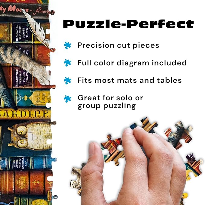 Buffalo Games - Charles Wysocki - Frederick The Literate - 300 Piece Jigsaw Puzzle For Adults - Large, Oversized Pieces - Challenging Puzzle Perfect for Game Nights - Finished Size is 21.25 x 15.00