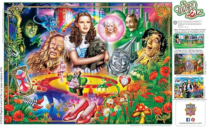 MasterPieces 1000 Piece Jigsaw Puzzle - Wizard Dorothy's Magical Land of Oz - Fun for Adults, Family, Or Youth - 19.25"x26.75"
