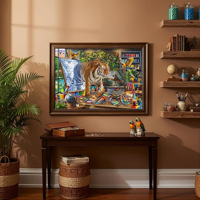 1000-Piece Puzzle for Adults - Relaxing Jigsaw Puzzle for Adults, Fun and Challenging Jigsaw Puzzles, Magic Art Studio Puzzle, 26.65 x 19.25 in