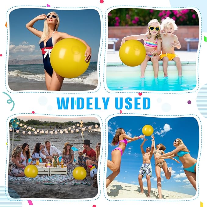 8 Pcs 12 Inch Solid Red Beach Balls Inflatable Beach Ball Bulk Large Blow up Pool Game Toys