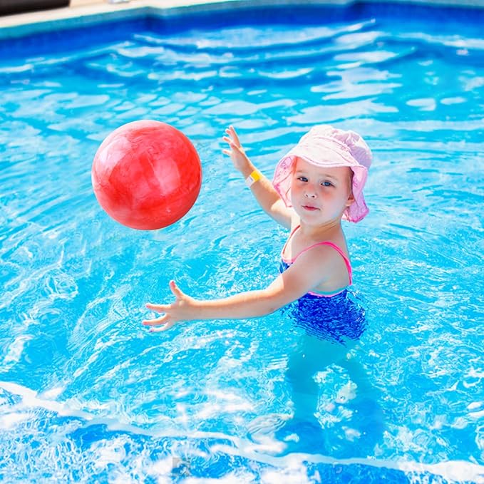 3 Pcs Playground Balls with Pump, 9 inch Inflatable Bouncy Balls for Kids Beach, School, Kickball DodgeBalls and Indoor Outdoor Plays