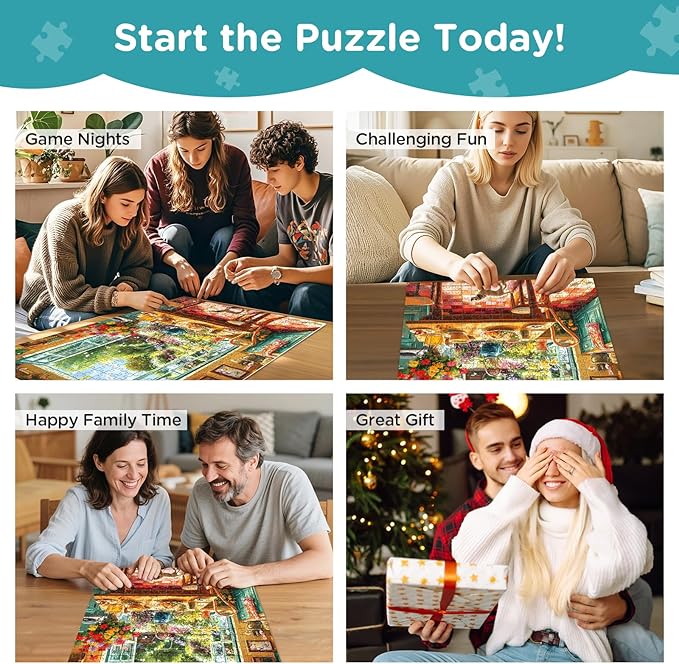 500 Piece Puzzle for Adults, Cozy Kitchen and Garden View Jigsaw Puzzle, Colorful Puzzles with Flowers, Sunshine and Dog, Relaxing Gifts for Adults, Seniors, Finished Size 20.5”x 15”