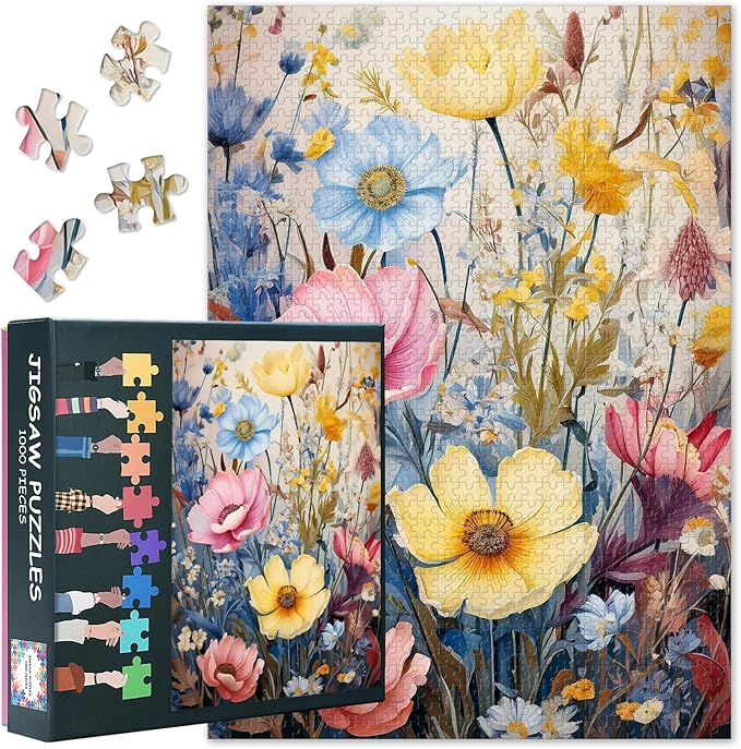 Flowery Cottage Puzzles for Adults 1000 Pieces, Enchanted Forest Jigsaw Puzzles, Adult Puzzle for Adults, Educational Fun Games or Toys for Elders Friends 20X27 INCH