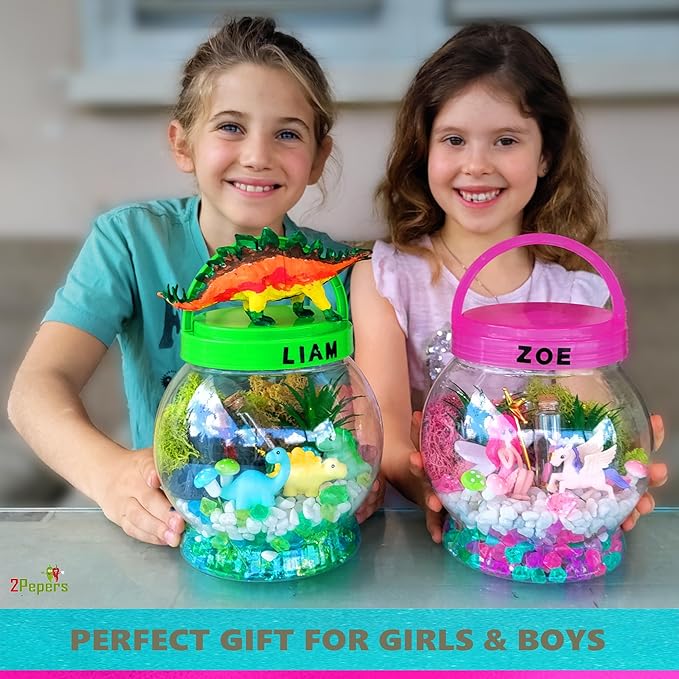 Fairy & Unicorn Nightlight Arts and Crafts for Girls Age 4 5 6 7 8 Years Old, DIY Kids Crafts Terrarium Kit, Best Birthday Presents & Easter Gifts for Girls
