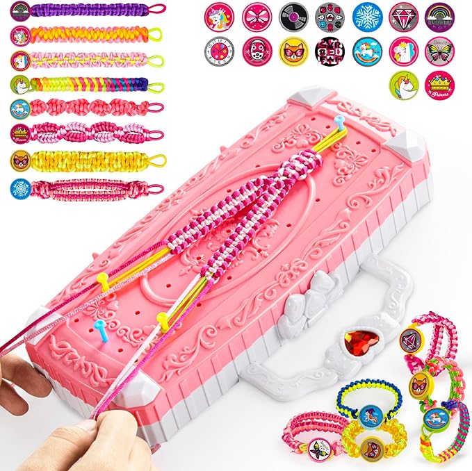 TQRAZ Bracelet Making Kit,Friendship Bracelet Kit,Arts and Crafts for Kids Age 8-12,Bracelet Making Kit for Girls 8-12,Birthday Gifts Ideas for Girls 8 9 10 11 12 Years Old