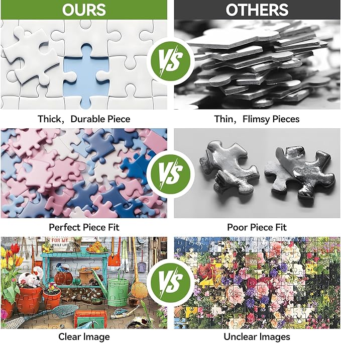 Jigsaw Puzzle, 500 Piece Jigsaw Puzzle for Adults Kids, Garden Cat Flowers Puzzle 500 Pieces, Birthday for Family Game Nights, Finished Size 20.5 x 15 in