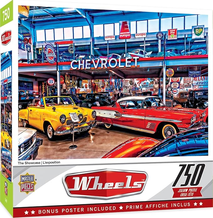 MasterPieces 750 Piece Jigsaw Puzzle for Adults, Family, or Youth - The Showcase - 18"x24" - Eco-Friendly, Matte Finish, Bonus Poster