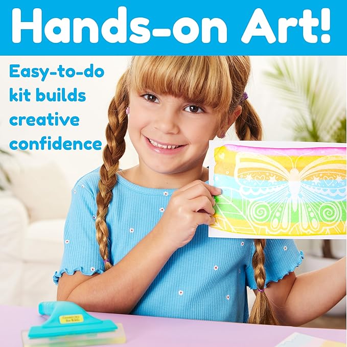 Creativity for Kids Squeegeez Magic Reveal Craft Kit: Butterfly - Kids Painting Art Activity, Gifts for Girls and Boys (Ages 7+)
