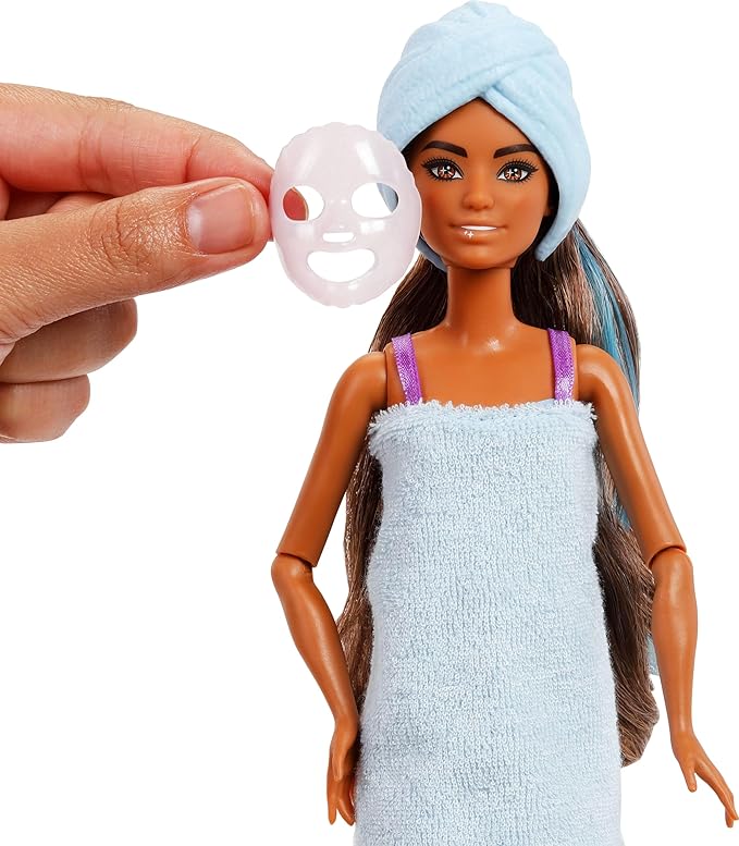 Barbie Party Unboxed Doll & Accessories, Glam Party Series with 10 Surprises Including Color-Change, Purple Sparkle Doll