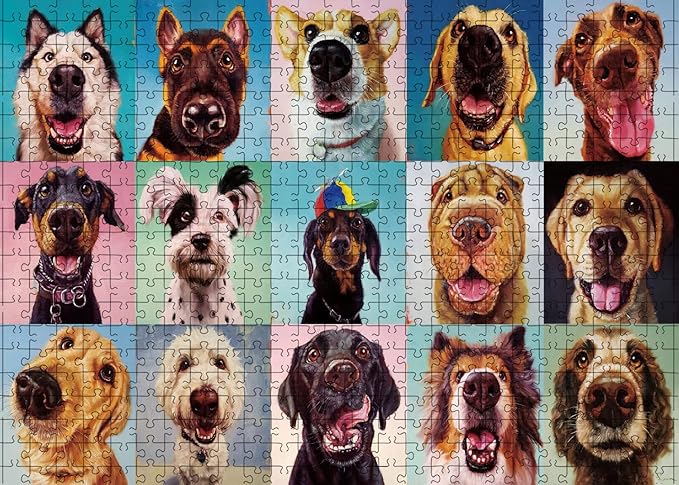 WESEN 1000 Piece Jigsaw Puzzle for Adult & Kid - Festive Holiday Animal Dogs Jigsaw Puzzle Adult for Stress Relief & Fun, Premium Artwork for Relaxation & Decor Challenging Adult Puzzle Game Toy Gift