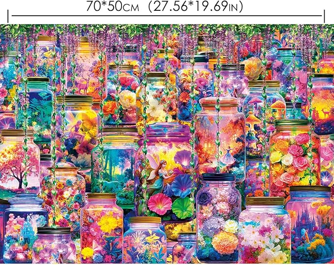HUADADA Puzzles for Adults 1000 Pieces,Challenging Game Toys, Puzzles 1000 Pieces,Impossible Puzzle, Family Decoration Puzzle 1000-Fantasy in a Bottle