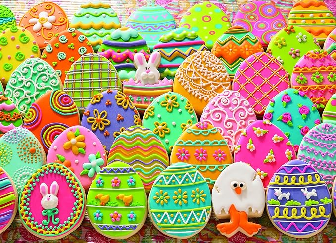 Cobble Hill 1000 Piece Puzzle - Easter Eggs - Sample Poster Included