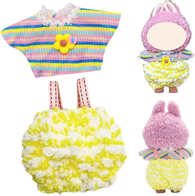 4 Pack—17cm Dolls Clothes,Premium Doll Outfit with Accessories,Doll Princess Skirt,Cute Clothes Outfit for 17cm Dolls,End Fashion Clothing Set(No Dolls and Shoes) (Set N)