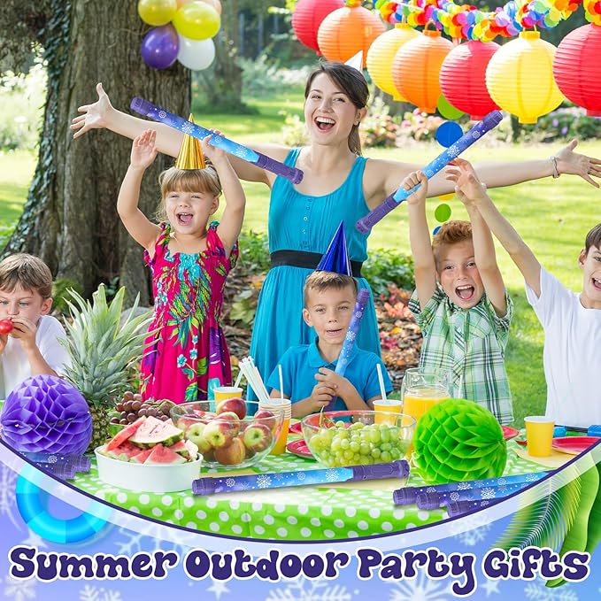 6 Pcs Snowflake Water Guns Bulk Party Favors for Kids 15.75" Water Squirters Blaster Shooters for Summer Swimming Pool Beach Birthday Gifts Supplies