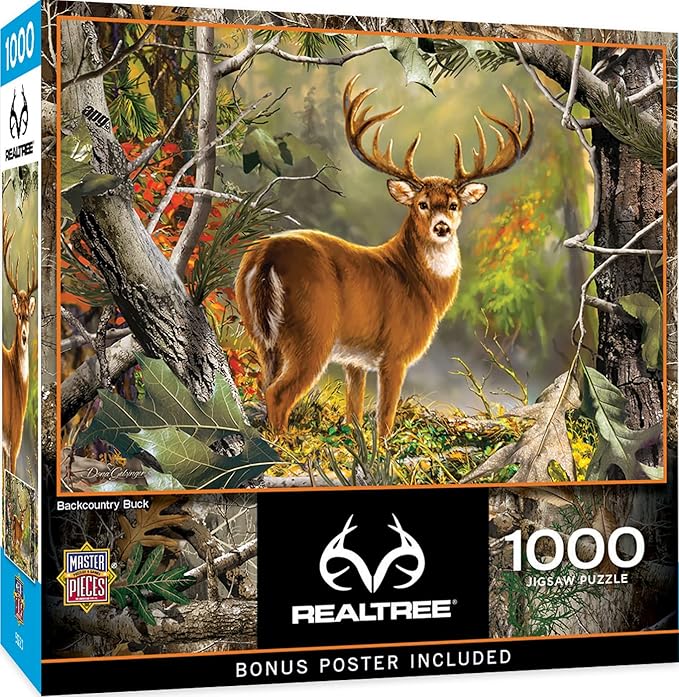 MasterPieces 1000 Piece Jigsaw Puzzle for Adults, Family, Or Youth - Backcountry Buck - 19.25"x26.75"
