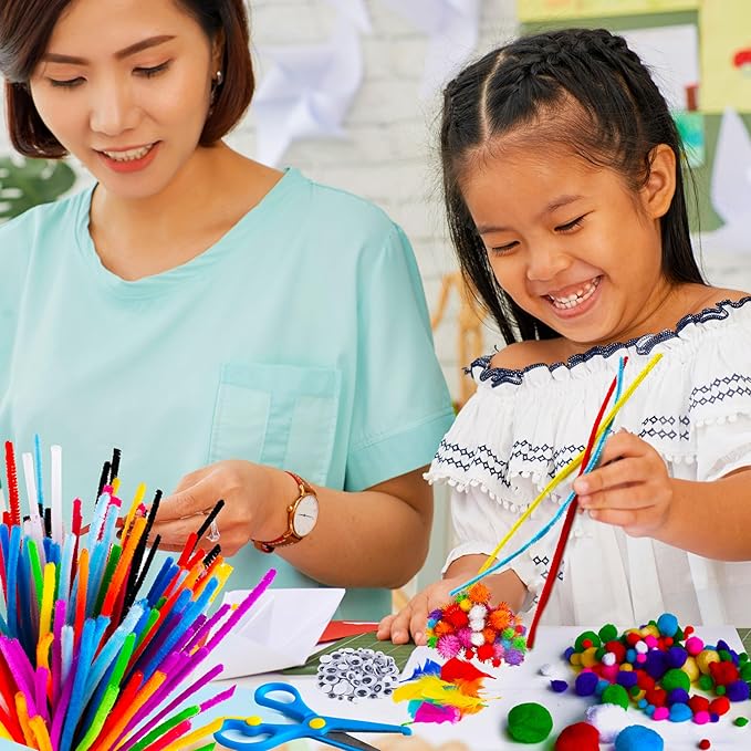 Blue Squid 2000+pcs Craft Kits for Kids, Ages 4-9 Girl Boys Gifts Arts and Crafts for Kids Craft Kits Toys for 4-9 Year Old Girls Boys Birthday Presents Gifts Crafts for 4-10 Year Olds