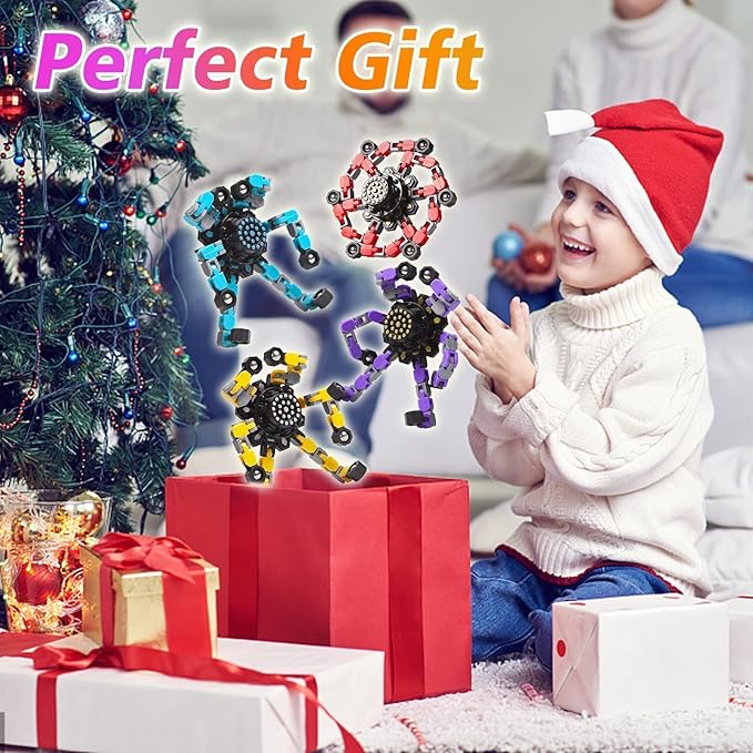 32 Pcs Party Favors for Kids 8-12, Treasure Box Toys for Classroom Prizes, Transformable Fidget Spinners Bulk, Goodie Bag Stuffers for Boys and Girls, Pinata Fillers, Sensory Toys
