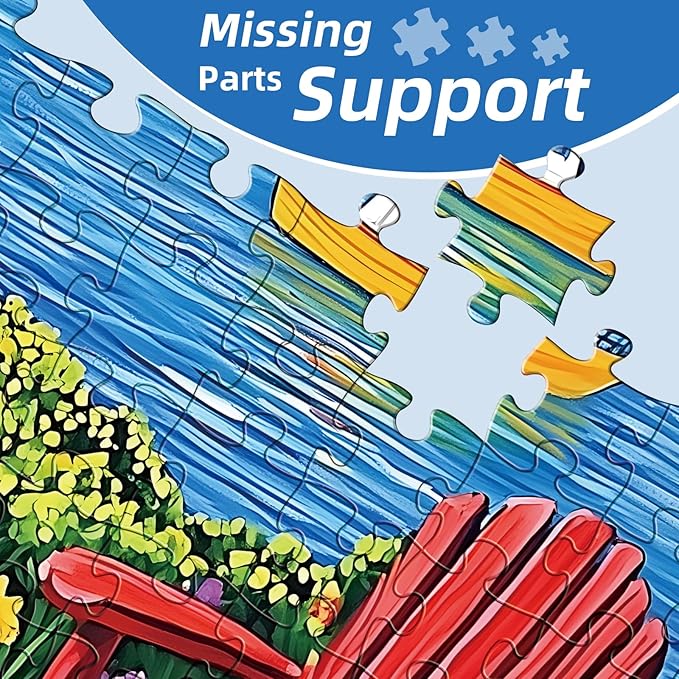 300 Pieces Puzzles for Adults,Seaside Garden House 300 Pieces Large Puzzle for Adults Seniors,Coastal Lighthouse Jigsaw Puzzle for Kids Ages 8-10,Challenging Family Games, 20.5 x 15 in