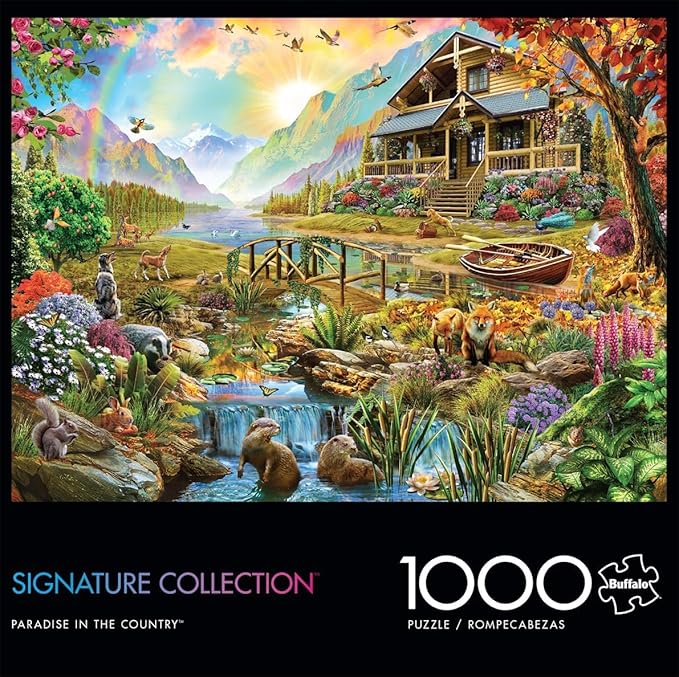 Buffalo Games - Adrian Chesterman - Paradise in The Country - 1000 Piece Jigsaw Puzzle for Adults -Challenging Puzzle Perfect for Game Nights - Finished Size is 26.75 x 19.75