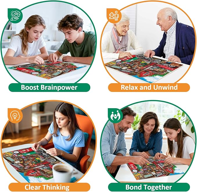 500 Piece Puzzle for Adult,Antiques Garage Puzzle for Adult,Retro Car Style Jigsaw Puzzle,Home Decor,Interlock Perfectly Letter on Back No Dust,Challenging Family Game for Friends Men Women,20.5*15 In