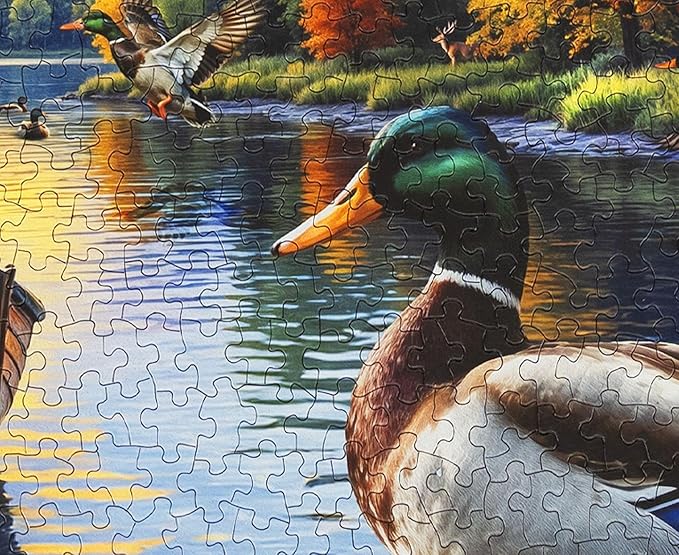 Springbok Mallard Morning Glow 1000 Piece Jigsaw Puzzle for Adults - Duck by the Lake - Unique Cut Pieces - Made in USA