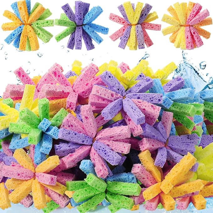 60 Pcs Reusable Water Balls for Outdoor Water Sponges Kids Games Toys Soft Quick Soak Pool Fight Toys for Summer Activities Backyard Trampoline Beach Party (Mix Color)