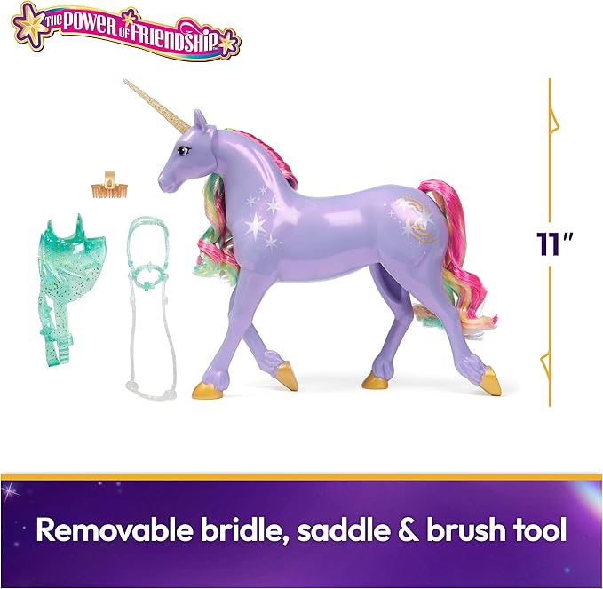 Unicorn Academy, Power of Friendship Wildstar with Translucent Saddle & Bridle, 11”, Dolls & Unicorn Toys for Girls Ages 4 and up